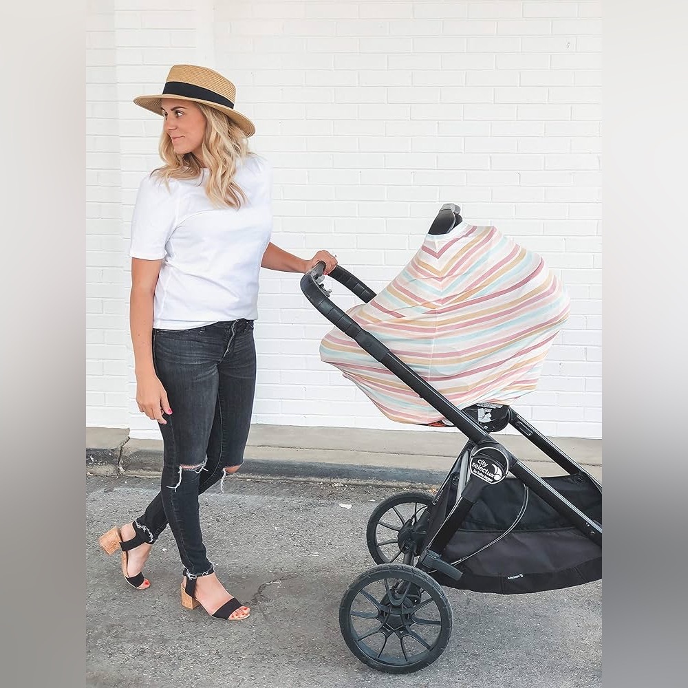 Copper Pearl Multi-Use Cover: Car Seat, Nursing, and Stroller Cover for Sun - Picture 6 of 9